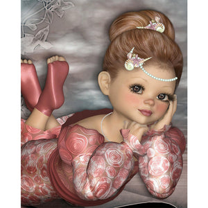 Big-Eyed Doll 40*50CM(Picture) Full Square Drill Diamond Painting