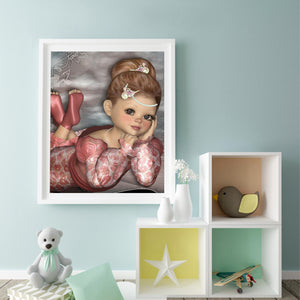 Big-Eyed Doll 40*50CM(Picture) Full Square Drill Diamond Painting