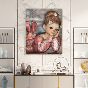 Big-Eyed Doll 40*50CM(Picture) Full Square Drill Diamond Painting