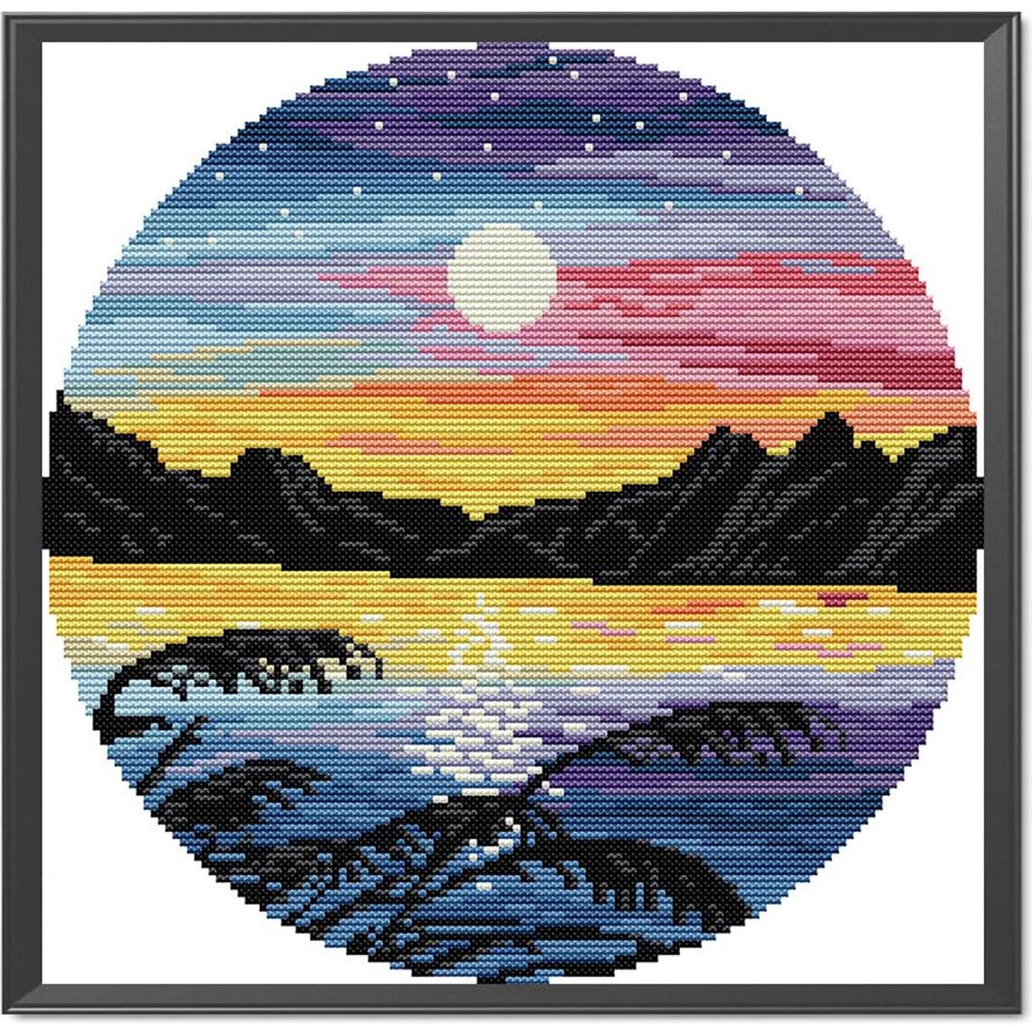 Sunset - Partial 14CT Stamped Cross Stitch 31x31CM - Joy Sunday