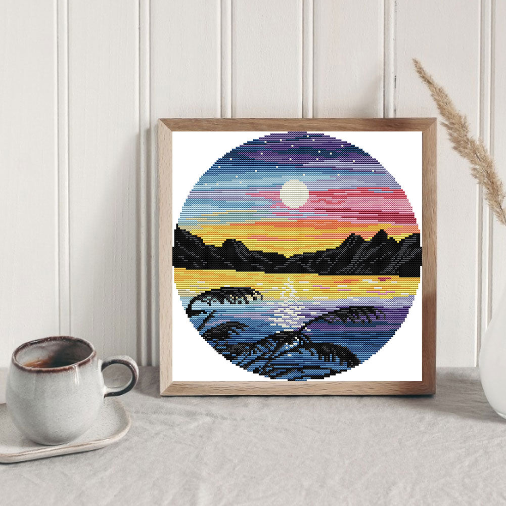 Sunset - Partial 14CT Stamped Cross Stitch 31x31CM - Joy Sunday