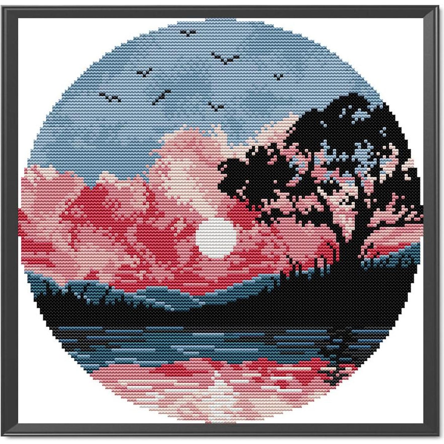 Sunset - Partial 14CT Stamped Cross Stitch 31x31CM - Joy Sunday