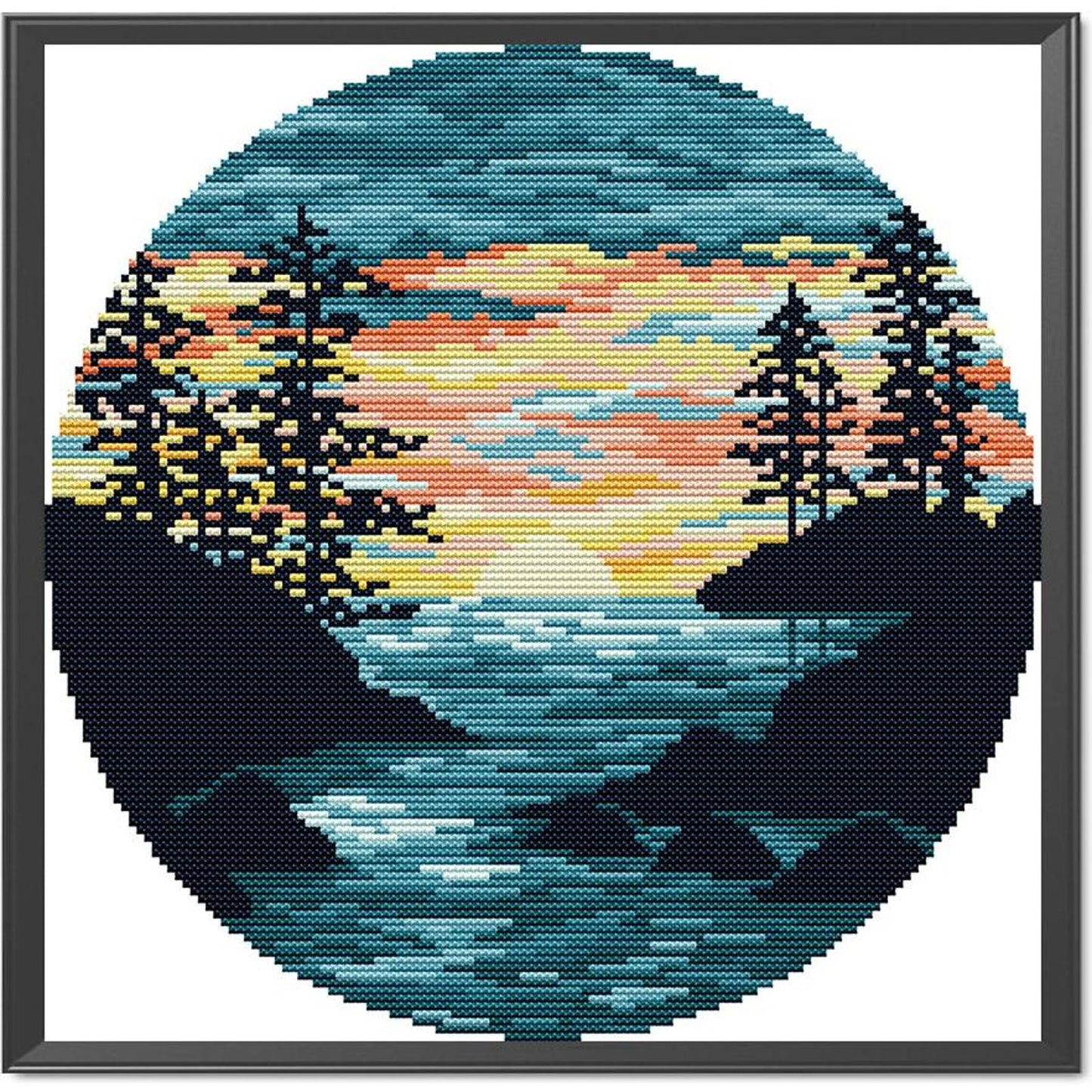Sunset - Partial 14CT Stamped Cross Stitch 31x31CM - Joy Sunday