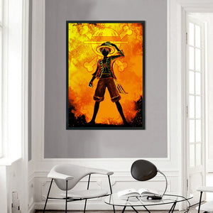 Yishu - Silhouette - One Piece Luffy - 50*70CM 11CT 3 Stamped Cross Stitch