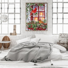 Load image into Gallery viewer, Birds By The Window At Christmas 30*40CM(Canvas) Full Round Drill Diamond Painting
