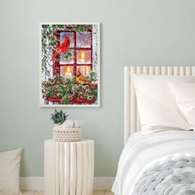 Load image into Gallery viewer, Birds By The Window At Christmas 30*40CM(Canvas) Full Round Drill Diamond Painting

