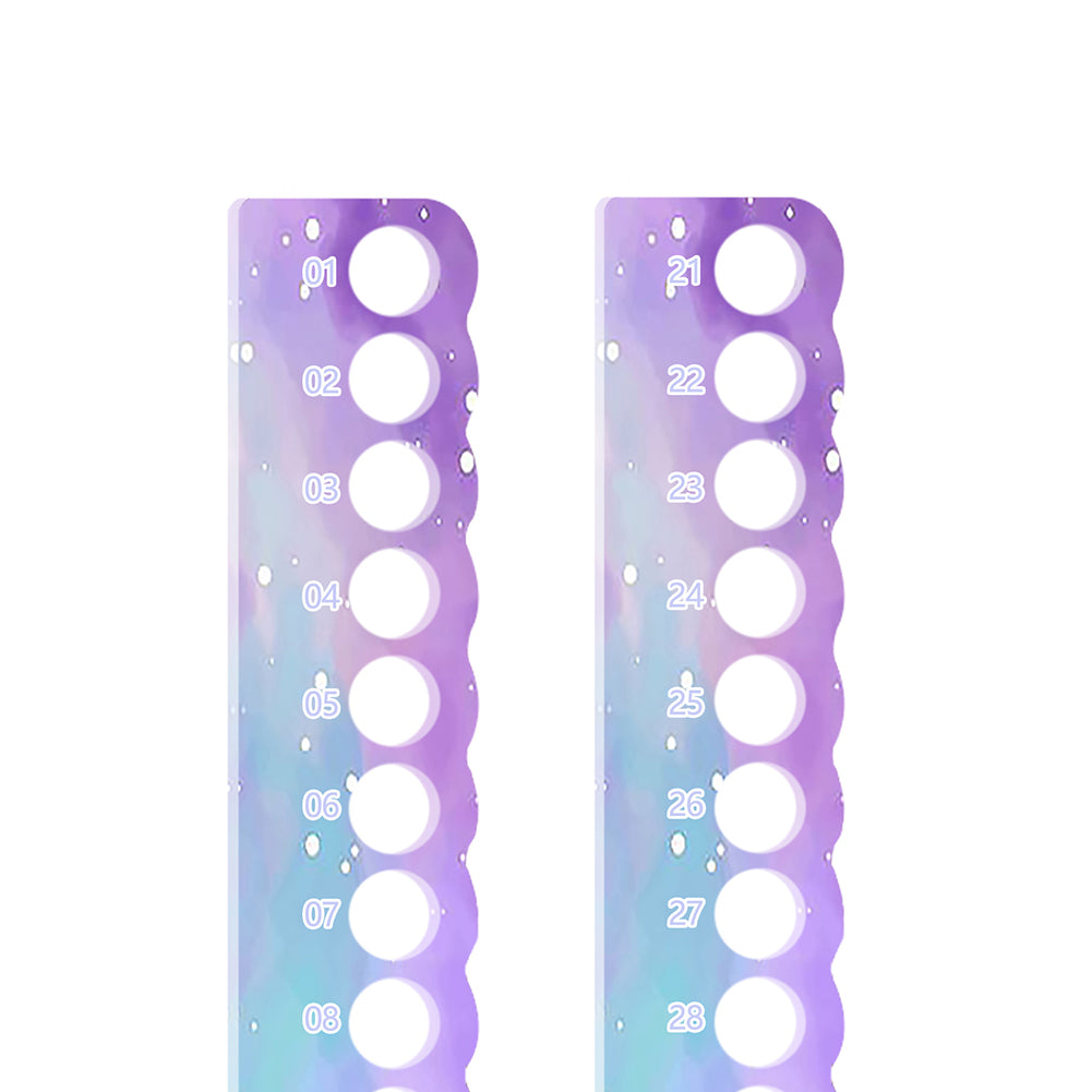 2PCS Cross Stitch Row Line Board Acrylic for Handmade Accessories (Gradient)