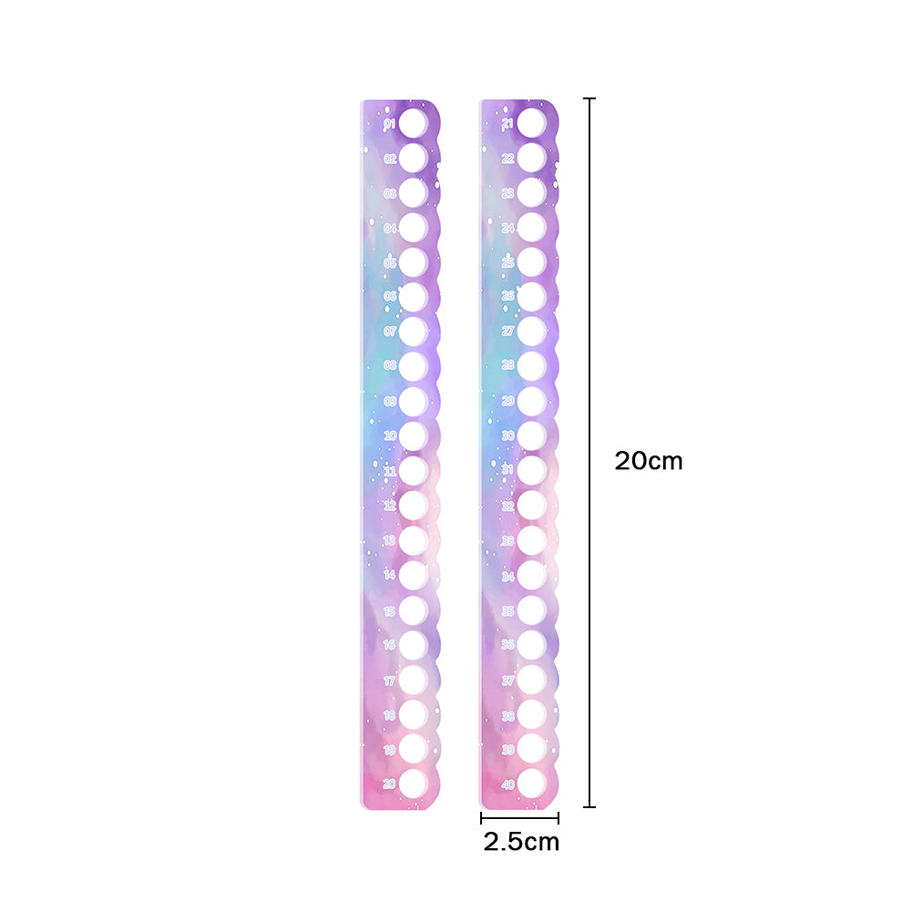 2PCS Cross Stitch Row Line Board Acrylic for Handmade Accessories (Gradient)