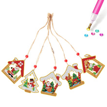 Load image into Gallery viewer, Christmas 5pcs Xmas Theme 2D Flat DIY Hanging Diamond Art Kits Home Wall Decoration Crafts
