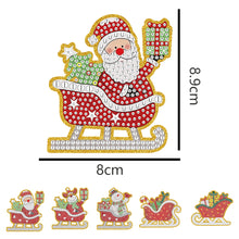 Load image into Gallery viewer, Christmas 5pcs Xmas Theme 2D Flat DIY Hanging Diamond Art Kits Home Wall Decoration Crafts
