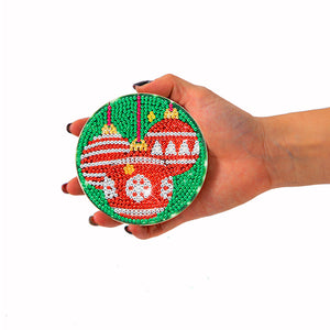 6pcs/set Wooden Coaster DIY Christmas Painting Coaster for Room Decor (BD004)