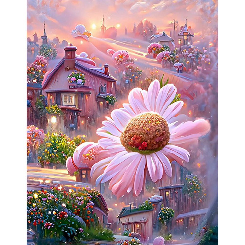 Daisy 30*40CM(Canvas) Full Round Drill Diamond Painting