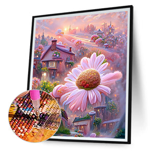 Daisy 30*40CM(Canvas) Full Round Drill Diamond Painting