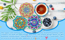 Load image into Gallery viewer, 6pcs DIY Mosaic Table Placemat with Rack Woodiness Insulation Pad
