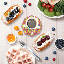 Load image into Gallery viewer, 6pcs DIY Mosaic Table Placemat with Rack Woodiness Insulation Pad
