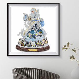 Christmas Santa Claus 30*30CM(Canvas) Partial Special Shaped Drill Diamond Painting