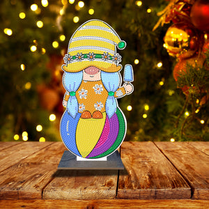 DIY Table Ornament Single Side Drill Cartoon Wooden for Kids Gift (GH016)