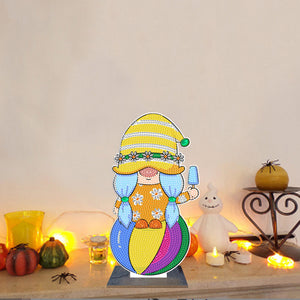 DIY Table Ornament Single Side Drill Cartoon Wooden for Kids Gift (GH016)