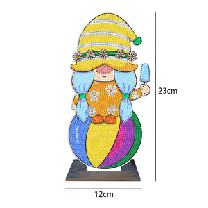 DIY Table Ornament Single Side Drill Cartoon Wooden for Kids Gift (GH016)
