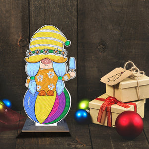 DIY Table Ornament Single Side Drill Cartoon Wooden for Kids Gift (GH016)
