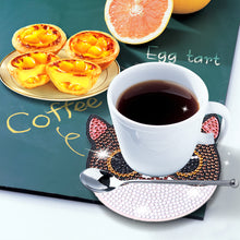 Load image into Gallery viewer, DIY Diamonds Painting Coaster Woody Cat Cartoon Head with Rack Decor (AA1144)
