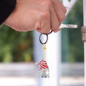 DIY Diamonds Painting Keychain Valentine Day Goblin Special-shaped Craft (T-38)