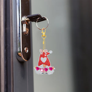 DIY Diamonds Painting Keychain Valentine Day Goblin Special-shaped Craft (T-38)