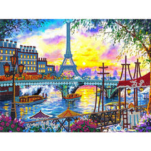 Load image into Gallery viewer, Eiffel Tower 40*30CM(Canvas) Partial Special Shaped Drill Diamond Painting
