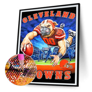 Cleveland Browns Football Team 30*40CM(Canvas) Full Round Drill Diamond Painting