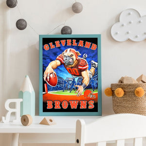 Cleveland Browns Football Team 30*40CM(Canvas) Full Round Drill Diamond Painting