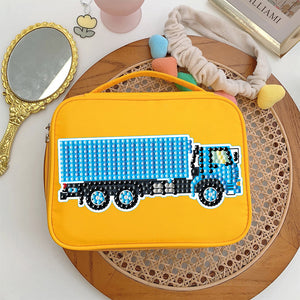 13 PCS DIY Handmade Mosaic Paster Diamonds Painting Sticker(Engineering Vehicle)