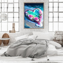 Load image into Gallery viewer, Beach Heart 30*40CM(Canvas) Full Round Drill Diamond Painting
