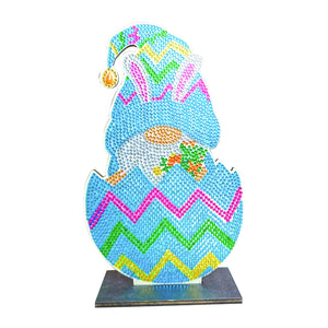 DIY Rhinestones Ornament Art Crafts Wooden Easter Home Decoration (GH038)