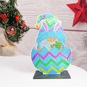 DIY Rhinestones Ornament Art Crafts Wooden Easter Home Decoration (GH038)