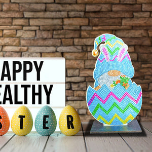 DIY Rhinestones Ornament Art Crafts Wooden Easter Home Decoration (GH038)