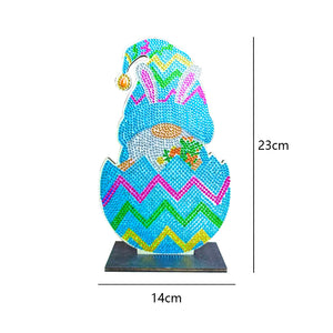 DIY Rhinestones Ornament Art Crafts Wooden Easter Home Decoration (GH038)