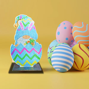 DIY Rhinestones Ornament Art Crafts Wooden Easter Home Decoration (GH038)