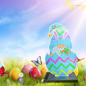 DIY Rhinestones Ornament Art Crafts Wooden Easter Home Decoration (GH038)