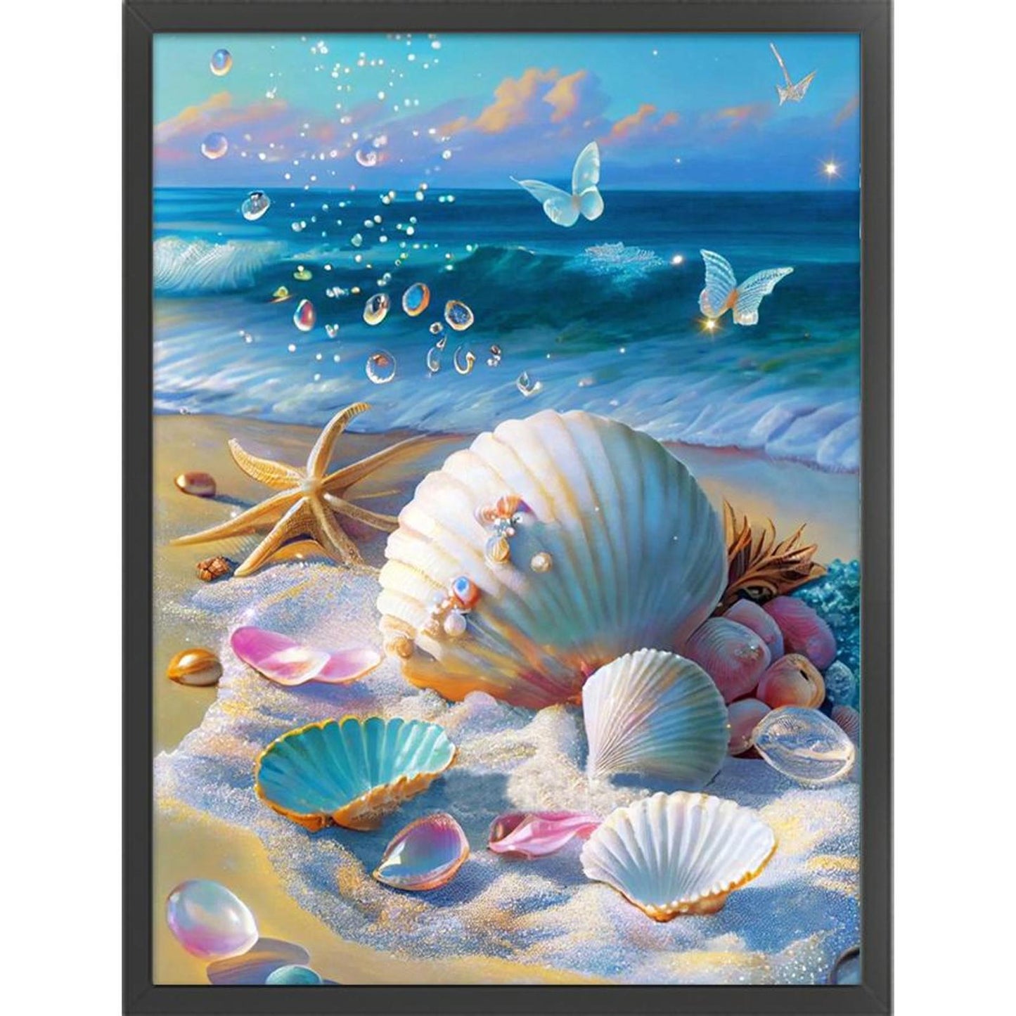 Beach Shells - Full 11CT Stamped Cross Stitch 40x50CM - Huacan