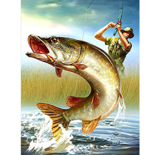 Load image into Gallery viewer, Fisherman 40*55CM(Canvas) Full Round Drill Diamond Painting
