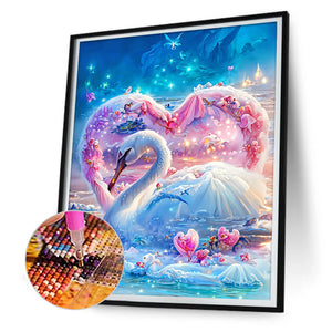 Romantic Fantasy Swan 30*40CM(Canvas) Full Round Drill Diamond Painting