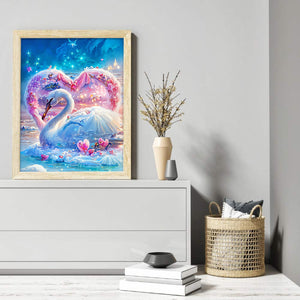 Romantic Fantasy Swan 30*40CM(Canvas) Full Round Drill Diamond Painting