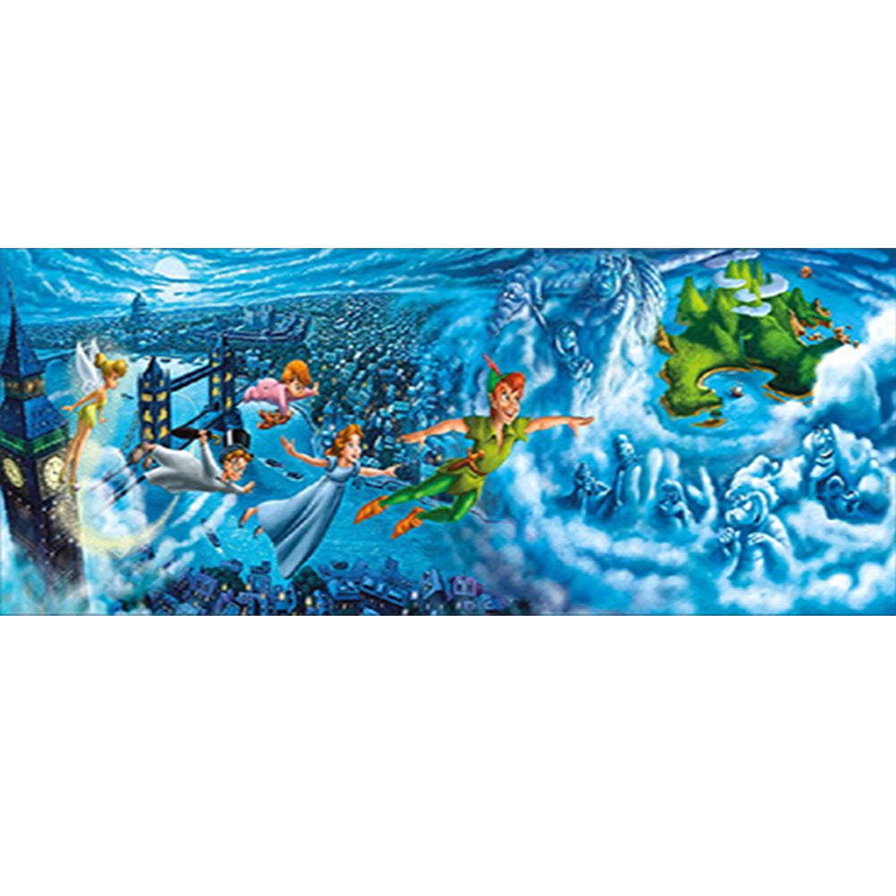 Disney Peter Pan And Wendy 80*30CM(Canvas) Full Round Drill Diamond Painting