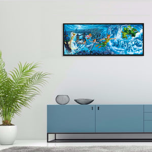 Disney Peter Pan And Wendy 80*30CM(Canvas) Full Round Drill Diamond Painting
