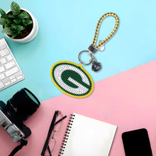 Load image into Gallery viewer, DIY Gem Keychains Double Sided Rugby Badge Craft Hanging Ornament
