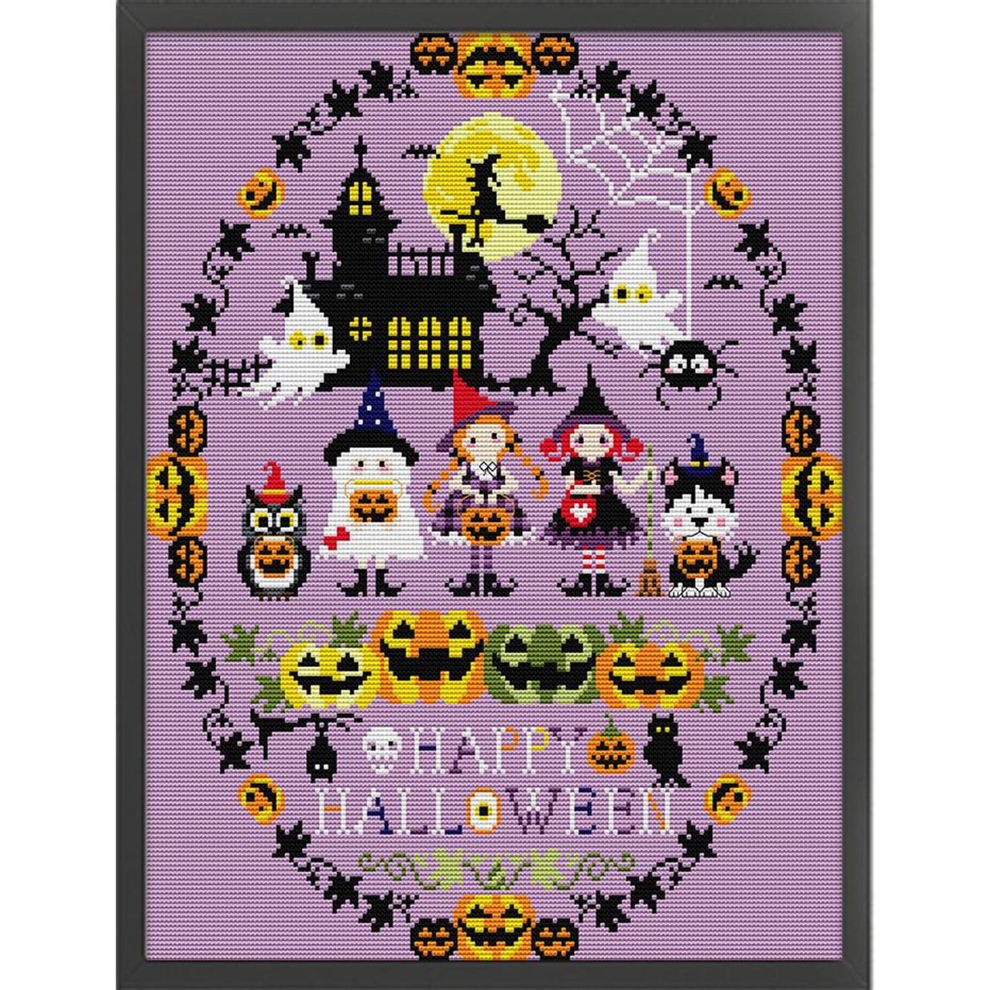 Happy Halloween - Full 14CT Counted Cross Stitch 36x44CM - Joy Sunday