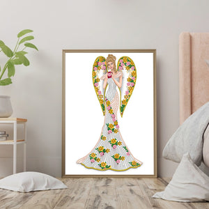 Elegant Lady 30*40CM(Canvas) Partial Special Shaped Drill Diamond Painting