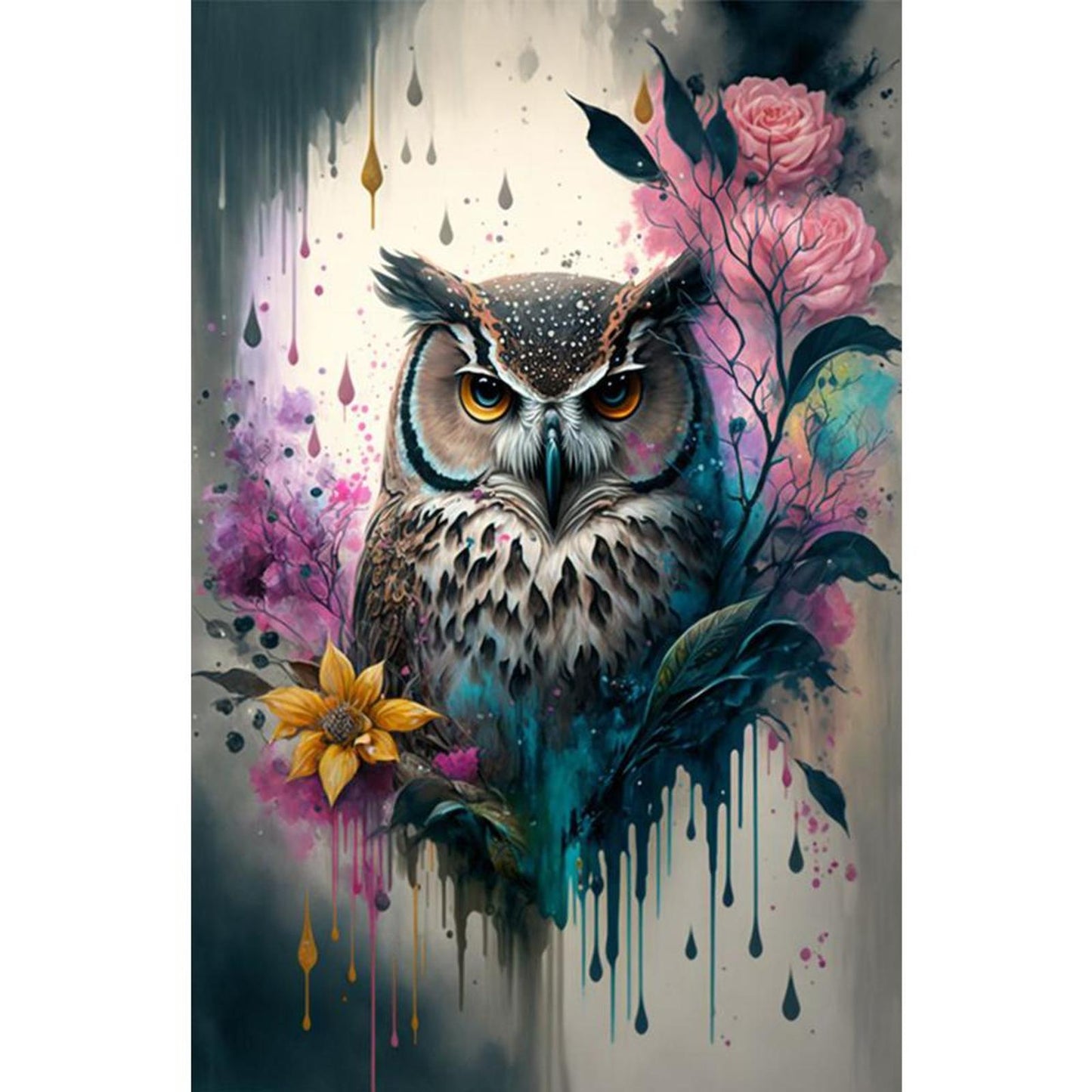 Owl - Full 11CT Stamped Cross Stitch 40x60CM - Yishu