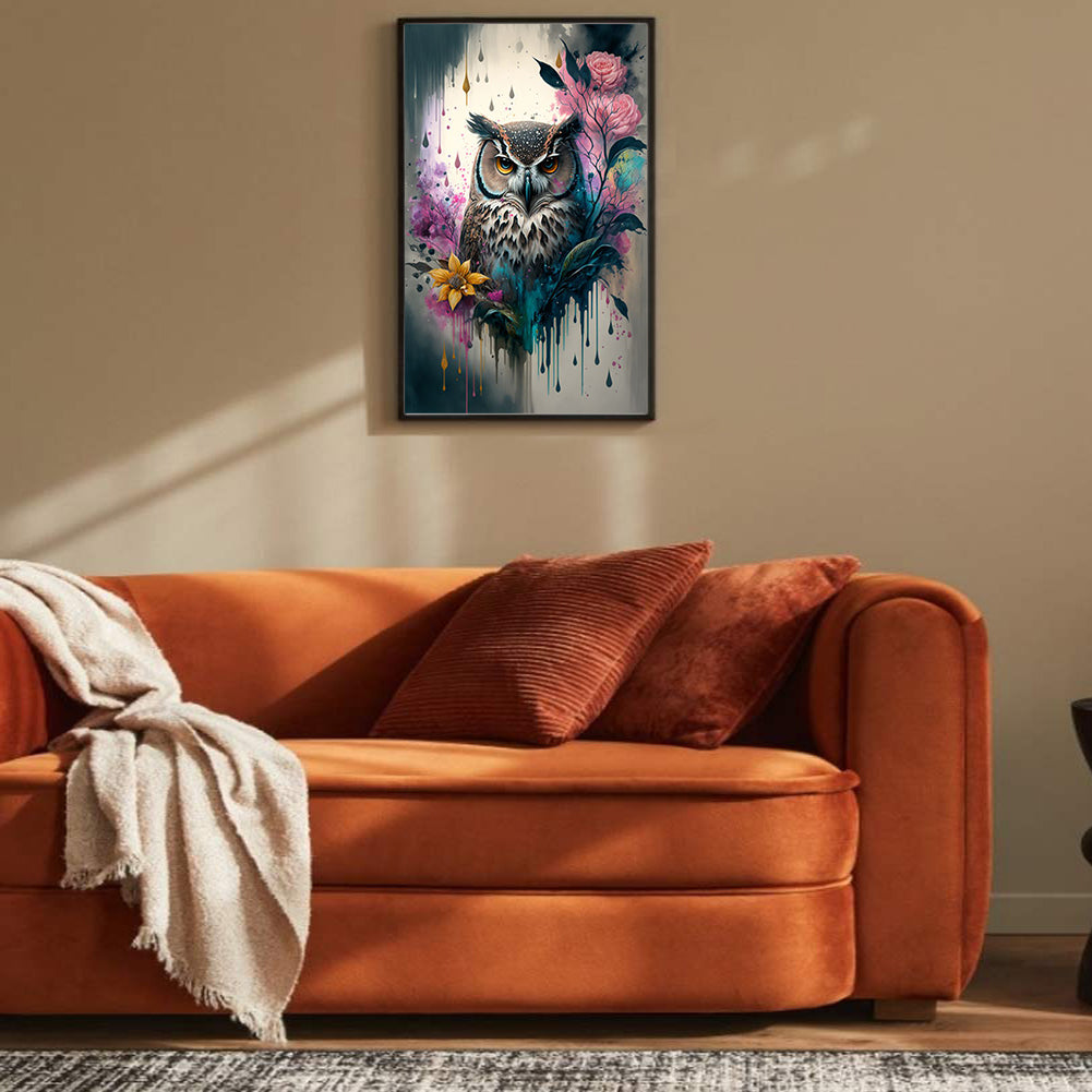 Owl - Full 11CT Stamped Cross Stitch 40x60CM - Yishu