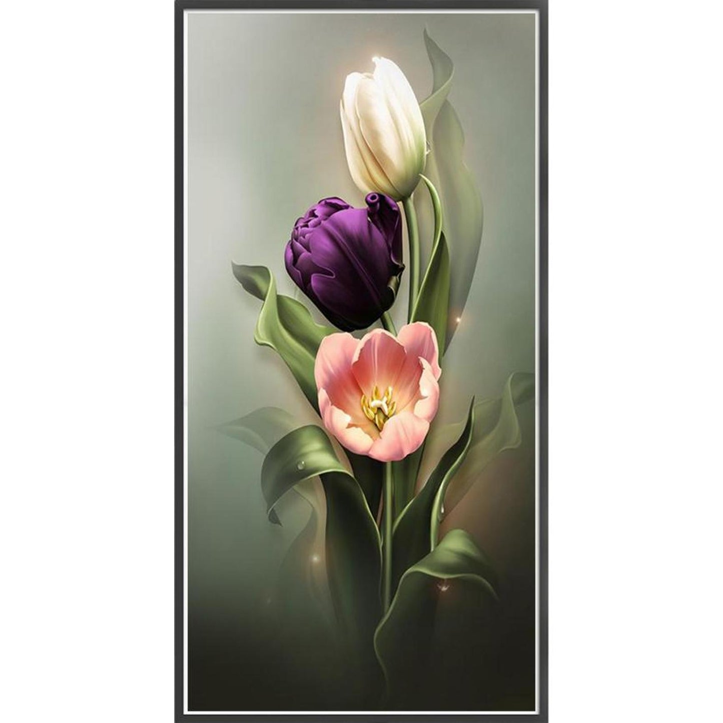 Tulip - Full 11CT Stamped Cross Stitch 30x53CM - Huacan